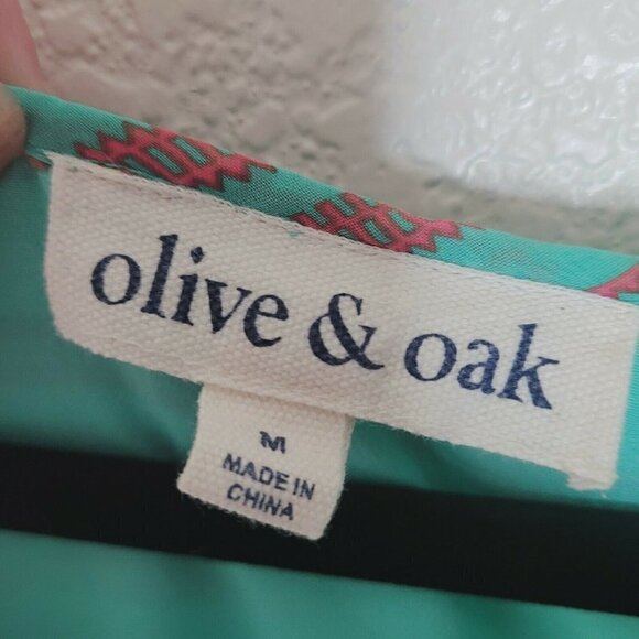 Olive & Oak Mint Green Printed Racerback Maxi Dress Size Medium - Picture 8 of 9